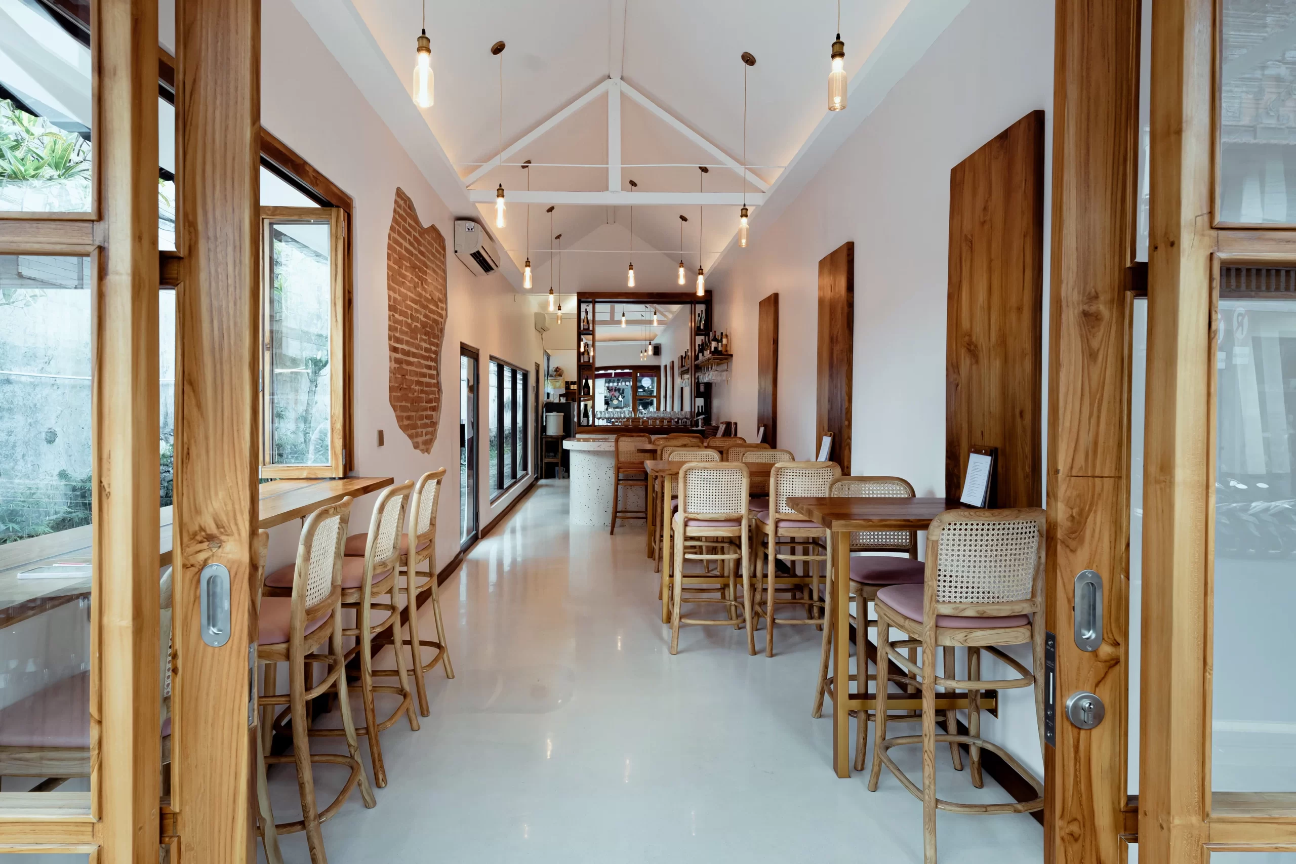 Interior view of Belle Wine Bar in Ubud, Bali
