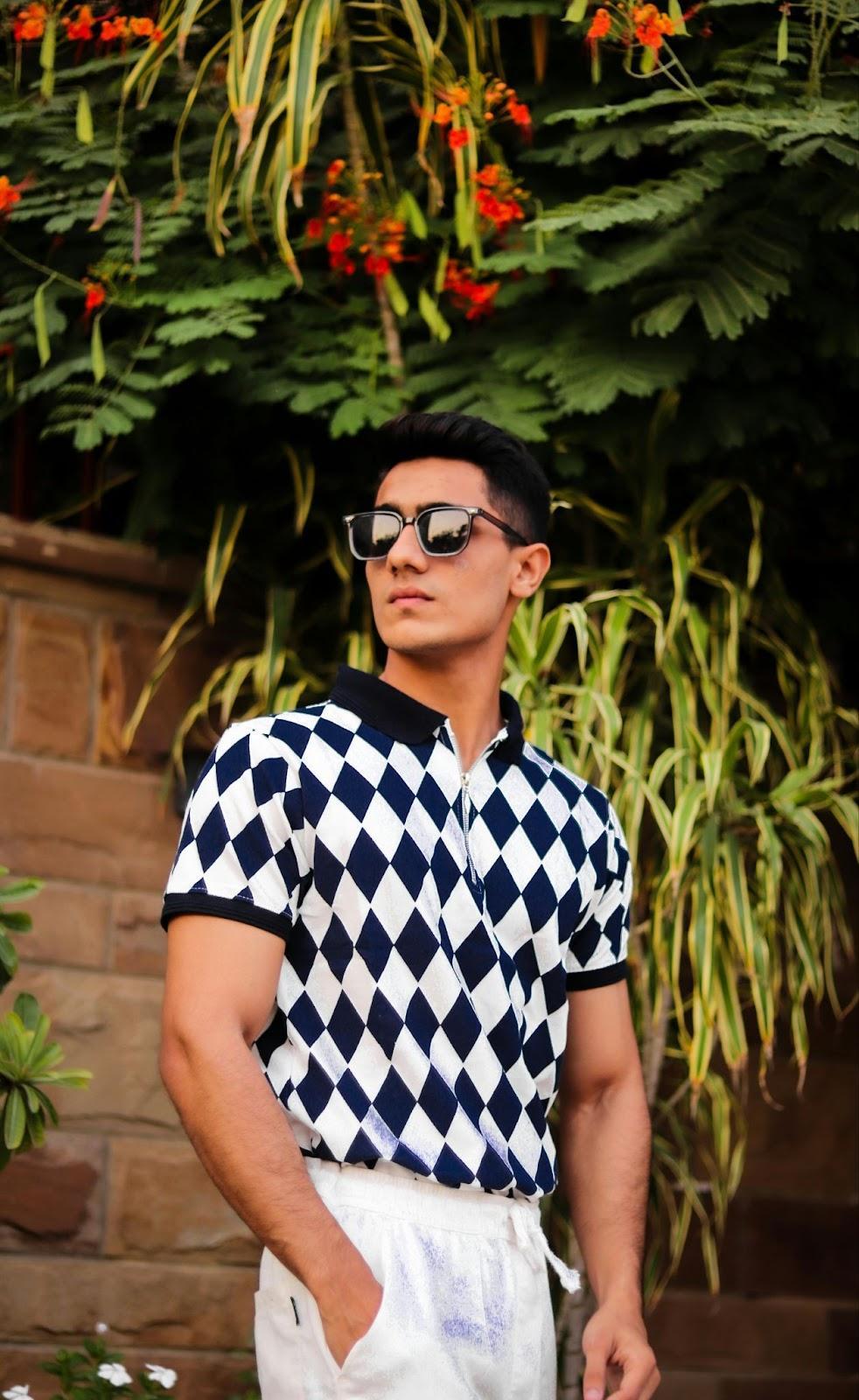 A man wearing fashionable clothing