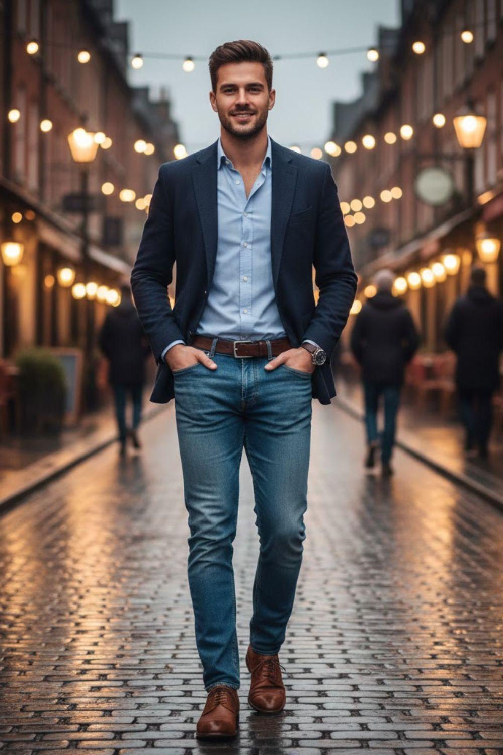 A man wearing smart formal attire