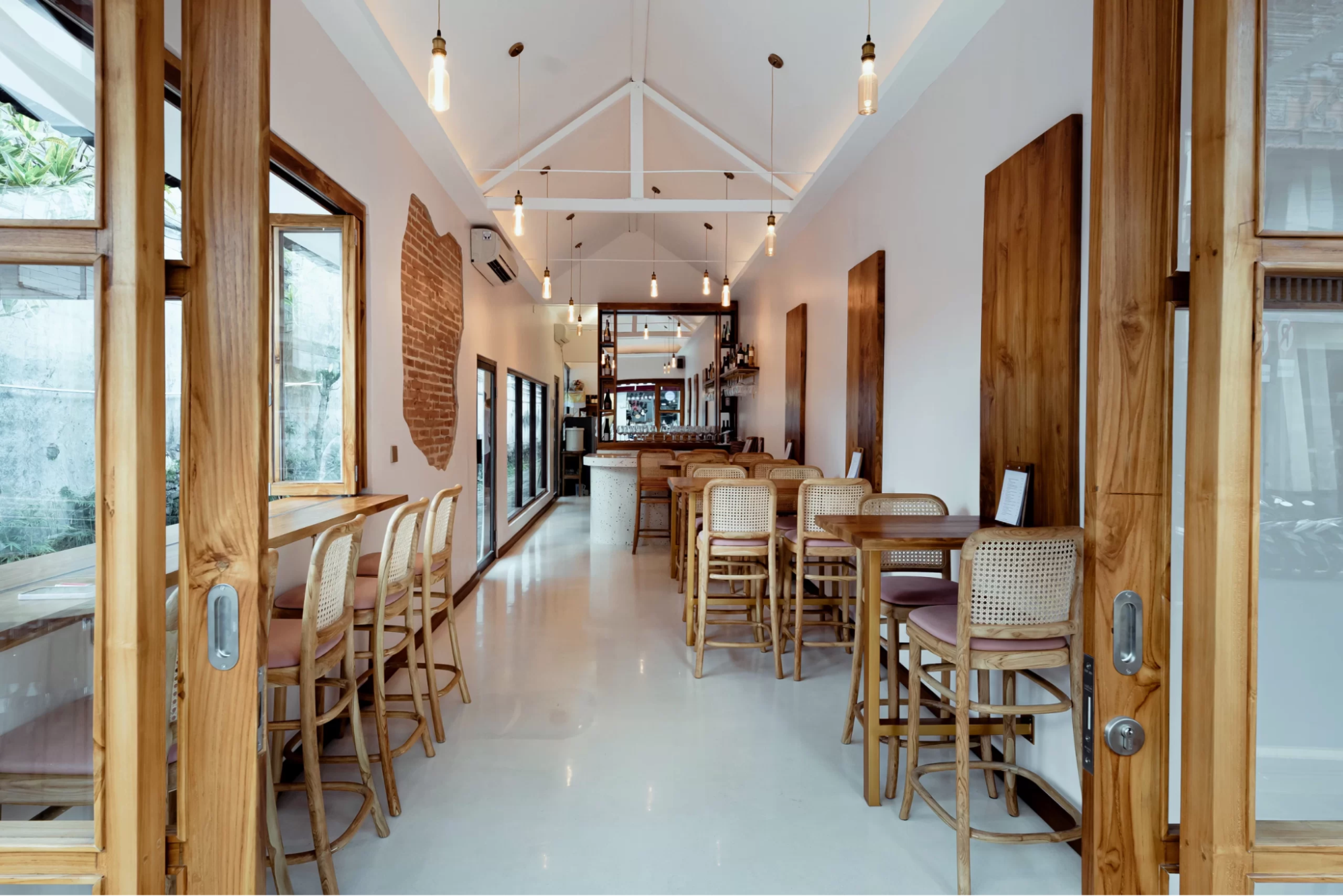 The interior of Belle Wine Bar in Ubud